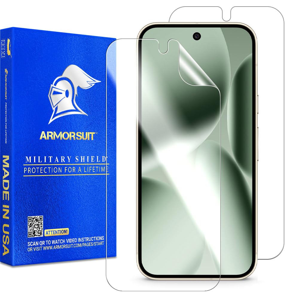 ArmorSuit 2 Pack Screen Protector for Google Pixel 10, Pixel 10 Pro, Pixel 9, Pixel 9 Pro – Case Friendly, Fingerprint Unlock Supported, MilitaryShield HD Clear Film - Made in the USA