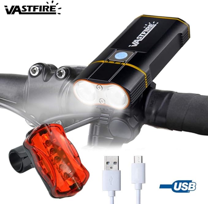 VASTFIRE LED Bicycle Light, Bike Head Light, Bike Front Light + Night