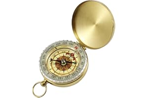 BSTHP Compass Metal Retro Survival Gear for Military Camping Hiking Riding Tools