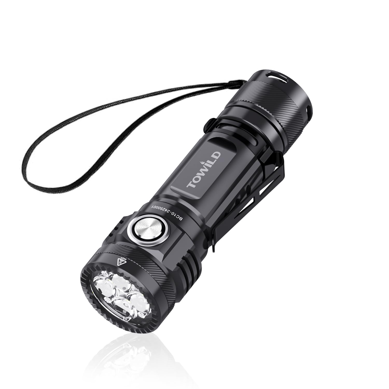 towild BC10 4000 Lumen EDC Torch, 5000mAh Rechargeable Torches Led Super Bright Lightweight Pocket Flashlight, 6 Lighting Modes IPX8 Waterproof Handheld Light Up to 15 Days Runtime