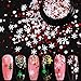 Christmas Nail Sequins - 6 Pots Holographic 13 Shape Mixed Snowflakes Nail Chunky Glitter, Iridescent Mermaid Flake Laser Sparkly Star Confetti Glitter for for Festival Nail Art Design or Make Up
