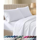 California Design Den Soft 100% Cotton Sateen XL Twin Sheets Set, 3 Pcs | 400 Thread Count Backed by Good Housekeeping Seal, All-Around Elastic, Durable, Easy Care, OEKO-TEX certified - White