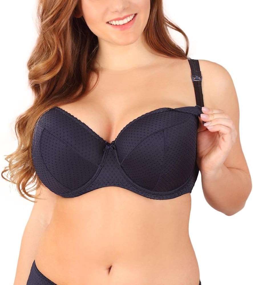 Underwired Semi Padded Polka Dot Nursing Bra 1381 Big