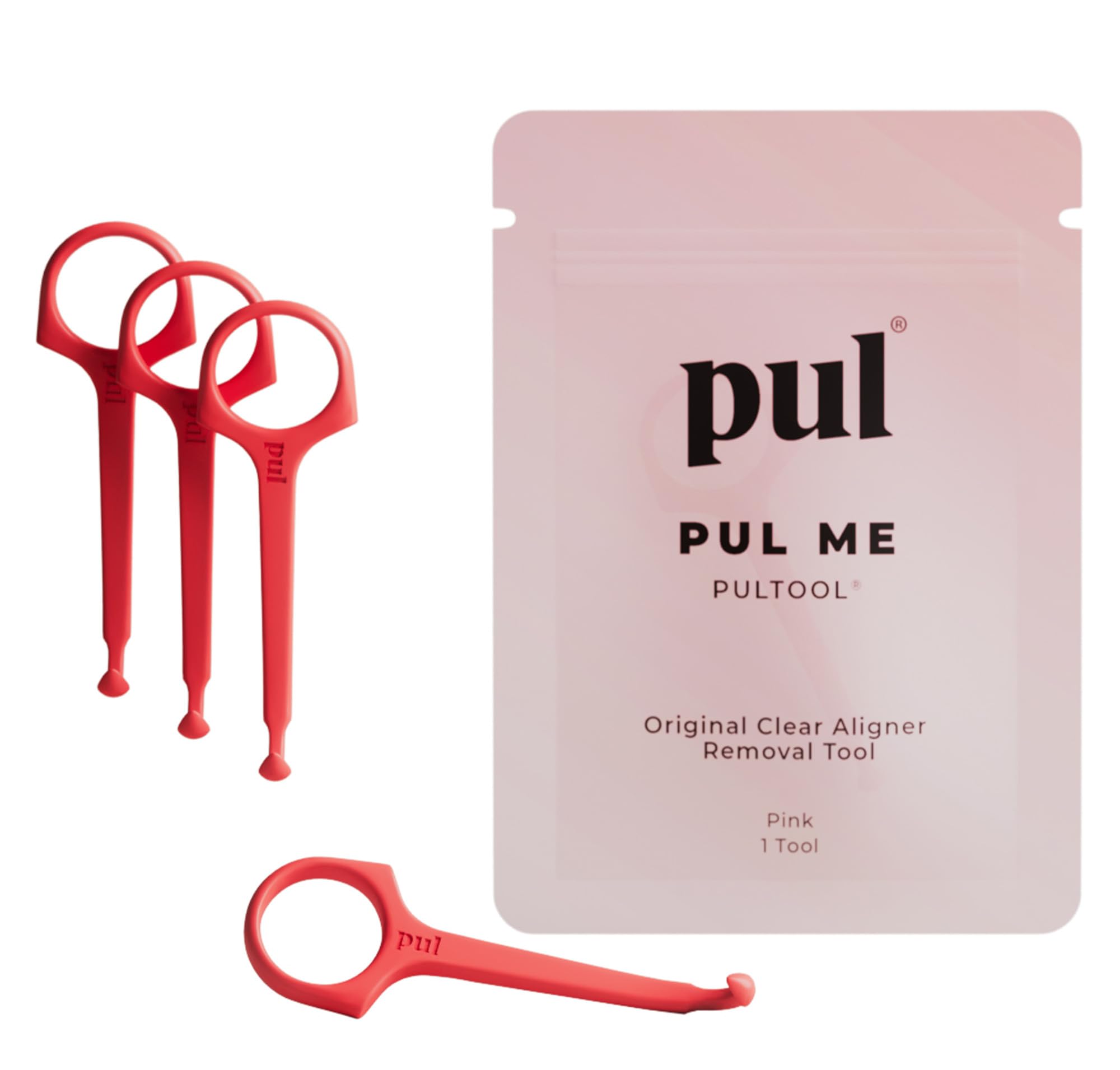 PUL Aligner Removal Tool - Pink | Safe & Hygienic Hook for Invisalign & Retainers | Gentle BPA-Free Design for Daily Use
