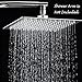 Rain Shower Head, 10 Inch Ultra Thin 304 Stainless Steel Solid Square Showerhead, High Pressure Rainfall Showerhead With Chrome Finish,Water Saving