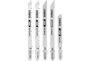 DEWALT DW3795H 5 Piece HCS/HSS Jig Saw Blade Set - T-Shank