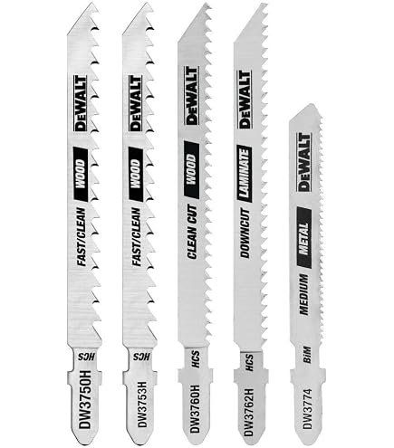 Lames De Scie Sauteuse DeWalt DT2216QZ - Lot De 5 Pour Bois, Bimétal