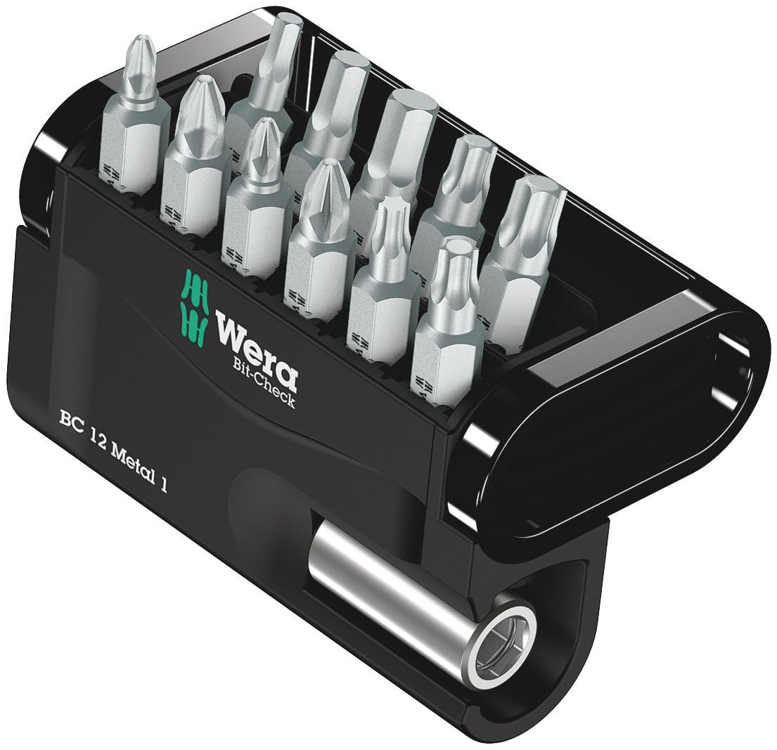 Wera 05057424001 Bit-Check 12 Metal 1 General Purpose Bit Set (12-Piece)