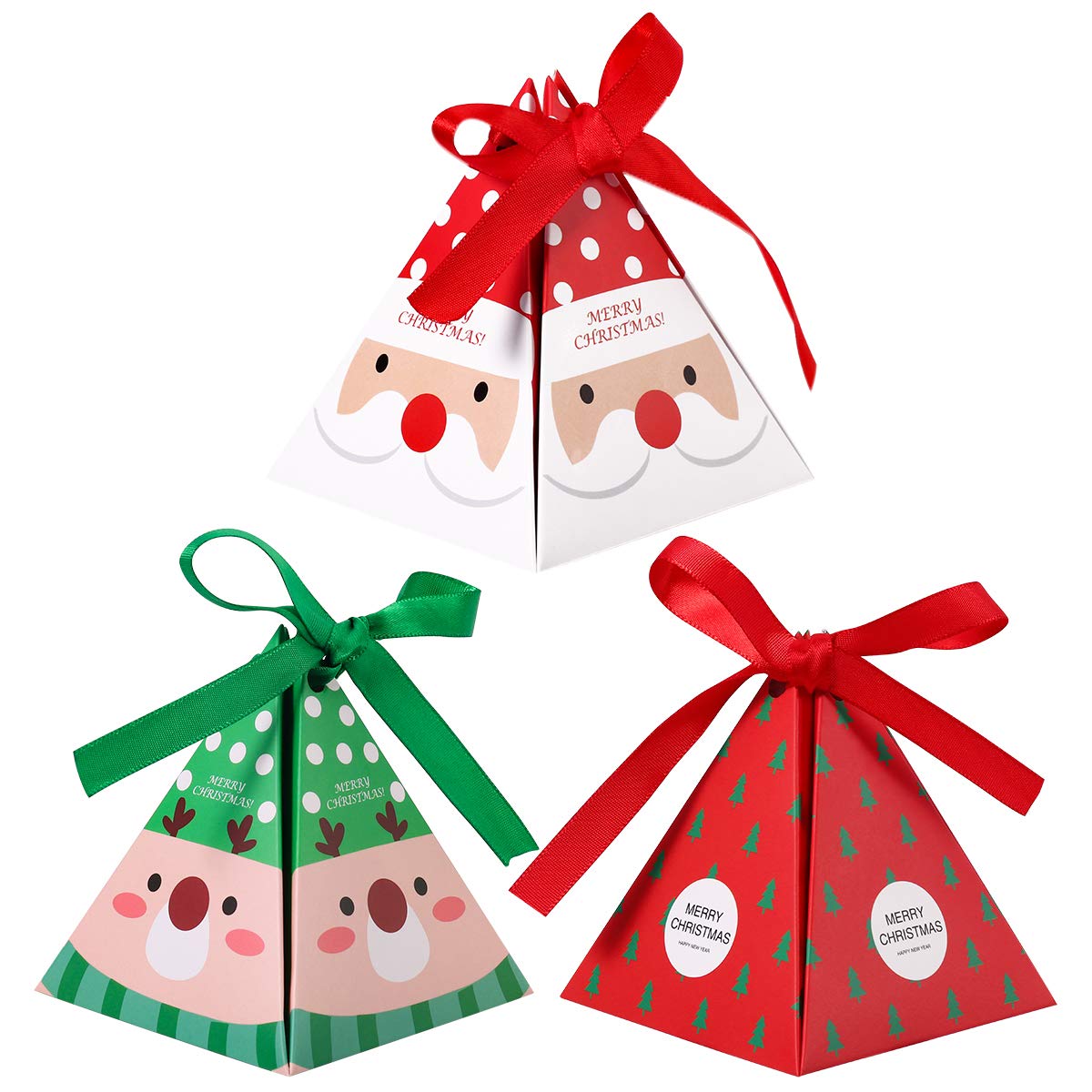 Christmas Bags Xmas Paper Boxes for Presents Candies Cookies Wrapping Bags
