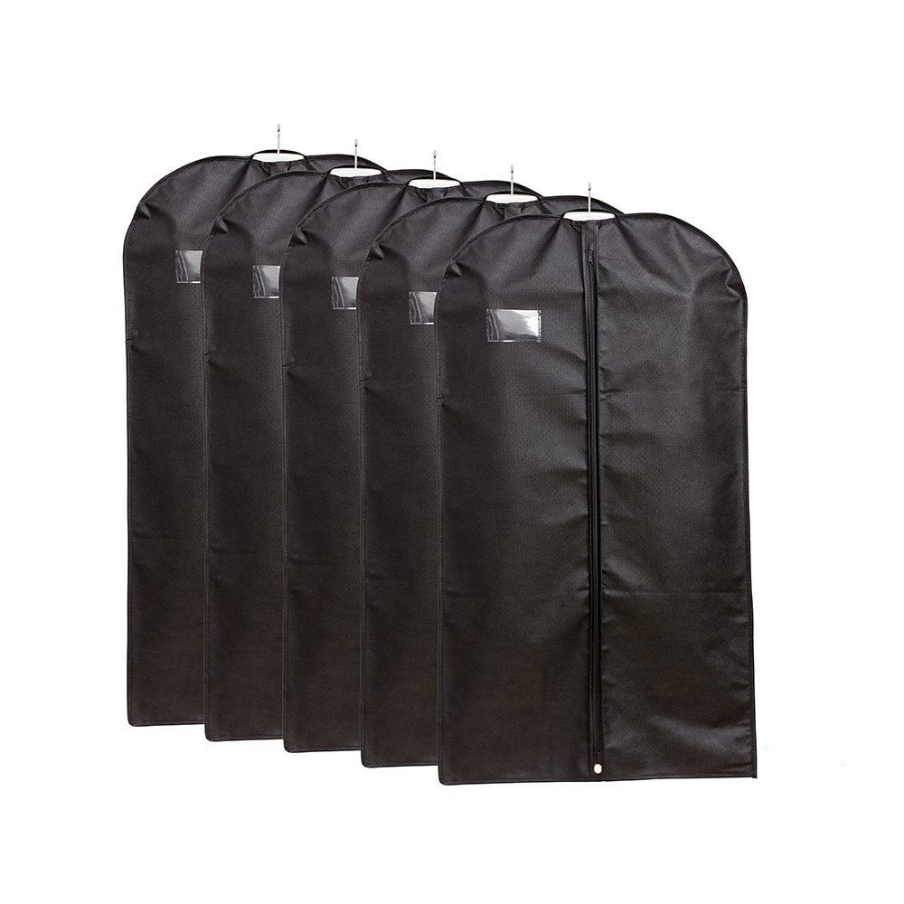 Ezihom 42" Garment Bags for Storage, Black Non Woven Fabric Breathable Garment 705701292746 eBay