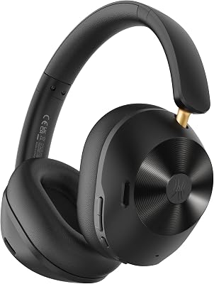 A5 Cuffie Bluetooth Over Ear Cuffie Con filo,Cuffie Over Ear Con Cancellazione Rumore Attiva Adattiva fino al 98%,LDAC Hi-Res Wireless Audio,Cuffie Wireless 75 Ore ANC Ibrida Nero