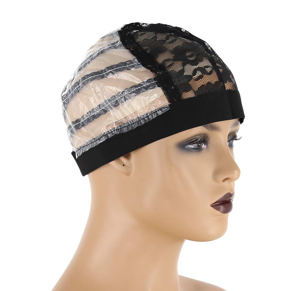 Towarm Lace Wig Cap for Making Wig with Elastic Band Around Wig Cap for Women Girls Medium Size Mesh Lace Wig Cap For DIY Wig (1pc, T57)
