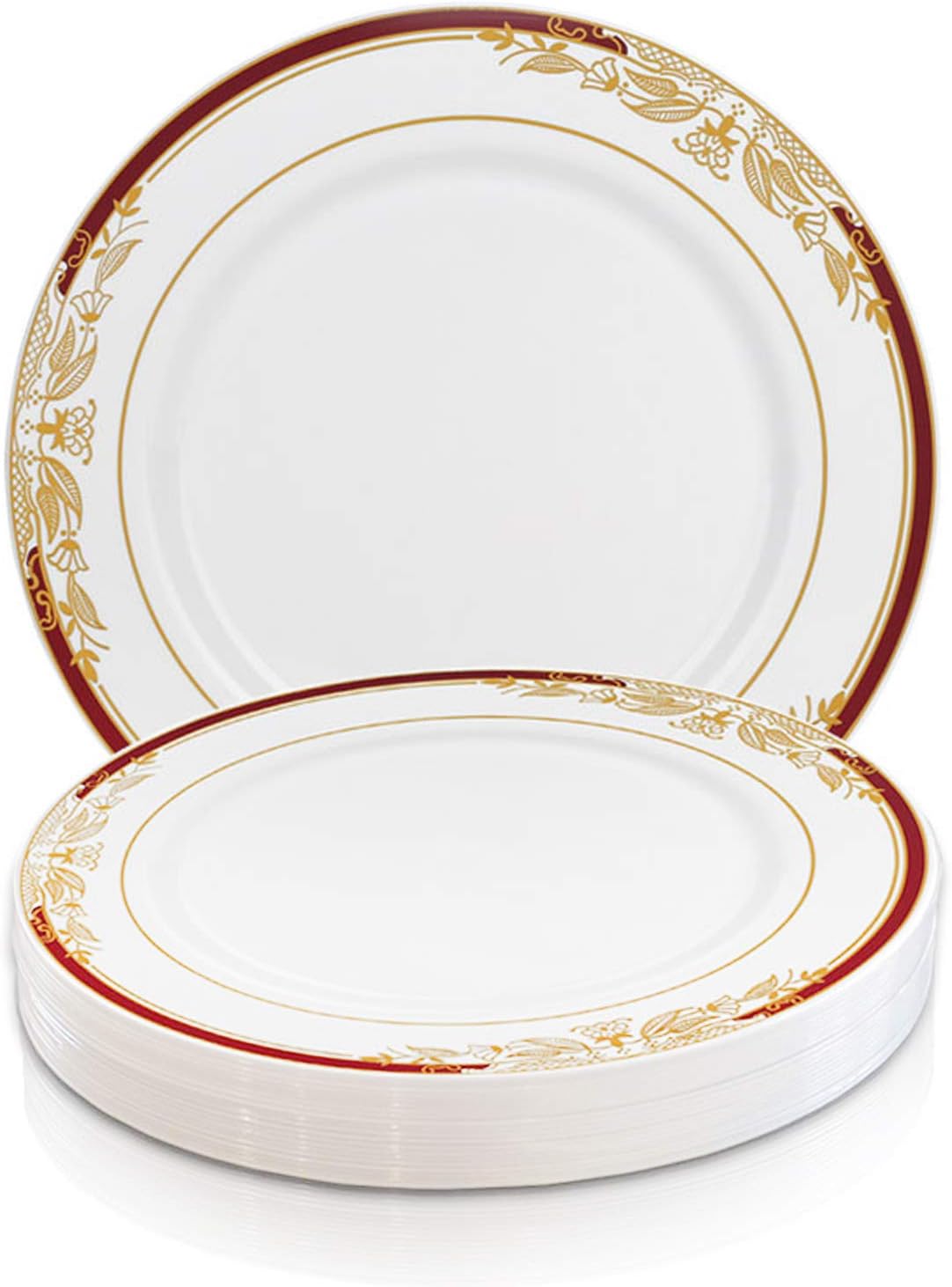 Elegant Disposable Plastic Dinner Plates 120