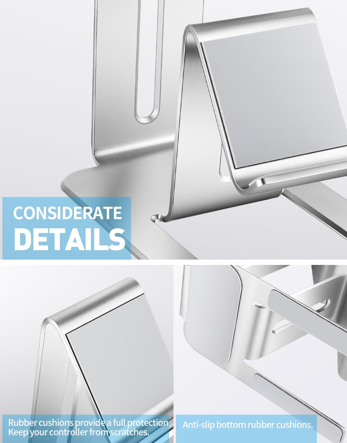 Controller Holder – 2 Tier Universal Aluminum Display Stand Accessories PC Gaming Desk Decor Stuff Gamer Gifts for Xbox Series X S, Elite 2, PS5, PS4, PS3, Switch Pro and Almost All Controller