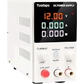 Adjustable DC Power Supply Variable Bench with Regulated Voltage Output &ndash; Programmable Switching for Lab, Electronics, Ham Radio, Electroplating &ndash; AC to DC Converter with Digital Display (32V 10A)