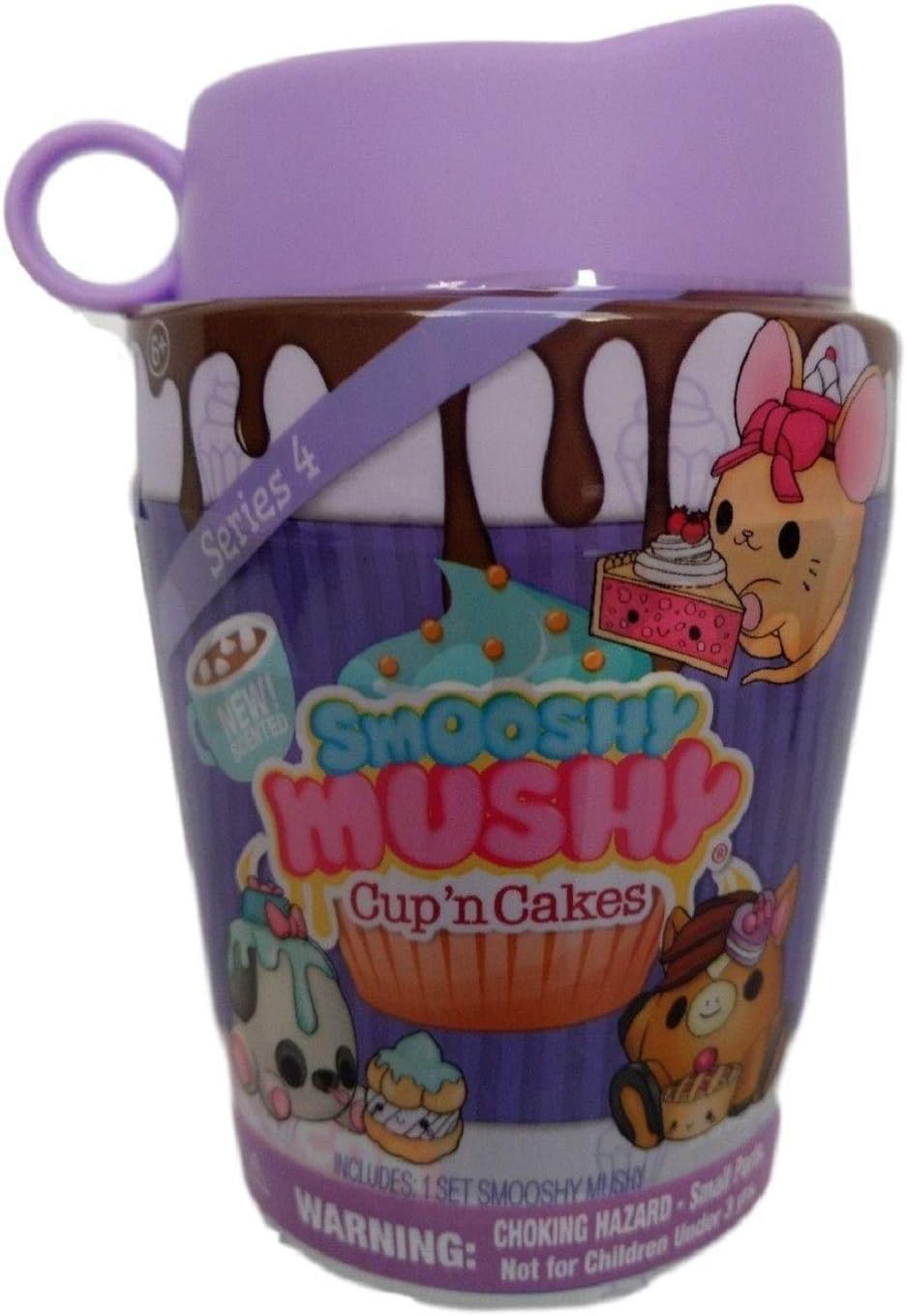 by Jakk SMOOSHY Mushy Series 4 - Cup 'n Cakes Squishy Toy Surprise Purple Toy Playset Figure