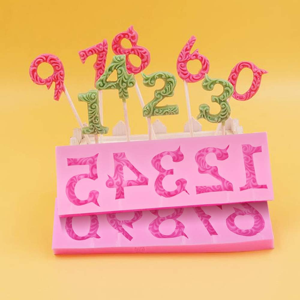 Homedge Moule En Silicone Chiffre 3d Moule Pour Decoration De Gateau Topping Convient Pour Anniversaire Moules A Forme Specifique Cuisine Maison Dwteam In