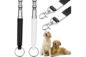AMERRYAYUR 2 Pack Ultrasonic Dog Whistles - Stop Dog Barking, Keep Silent Training Whistle