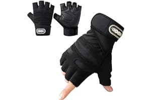 DQST Guantes para Gym, Guantes Deportivos para Gimnasio, Guantes Antideslizante y Transpirable, Guentes Diseño con Protección de Muñecas para Hombre y Mujer para Correr, Montar Bicicleta