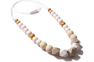 TERJIO Silicone Nursing Necklace - Emotional Calming Breastfeeding Supplies, Fidget Necklace For New Moms, Newborn Nursing Se
