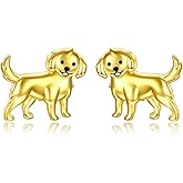 Sterling Silver Dogs Stud Earrings Chihuahua Schnauzer Golden Retriever Dachshund German Shepherd Poodle French Bulldog Beagle Mom Puppy Jewelry