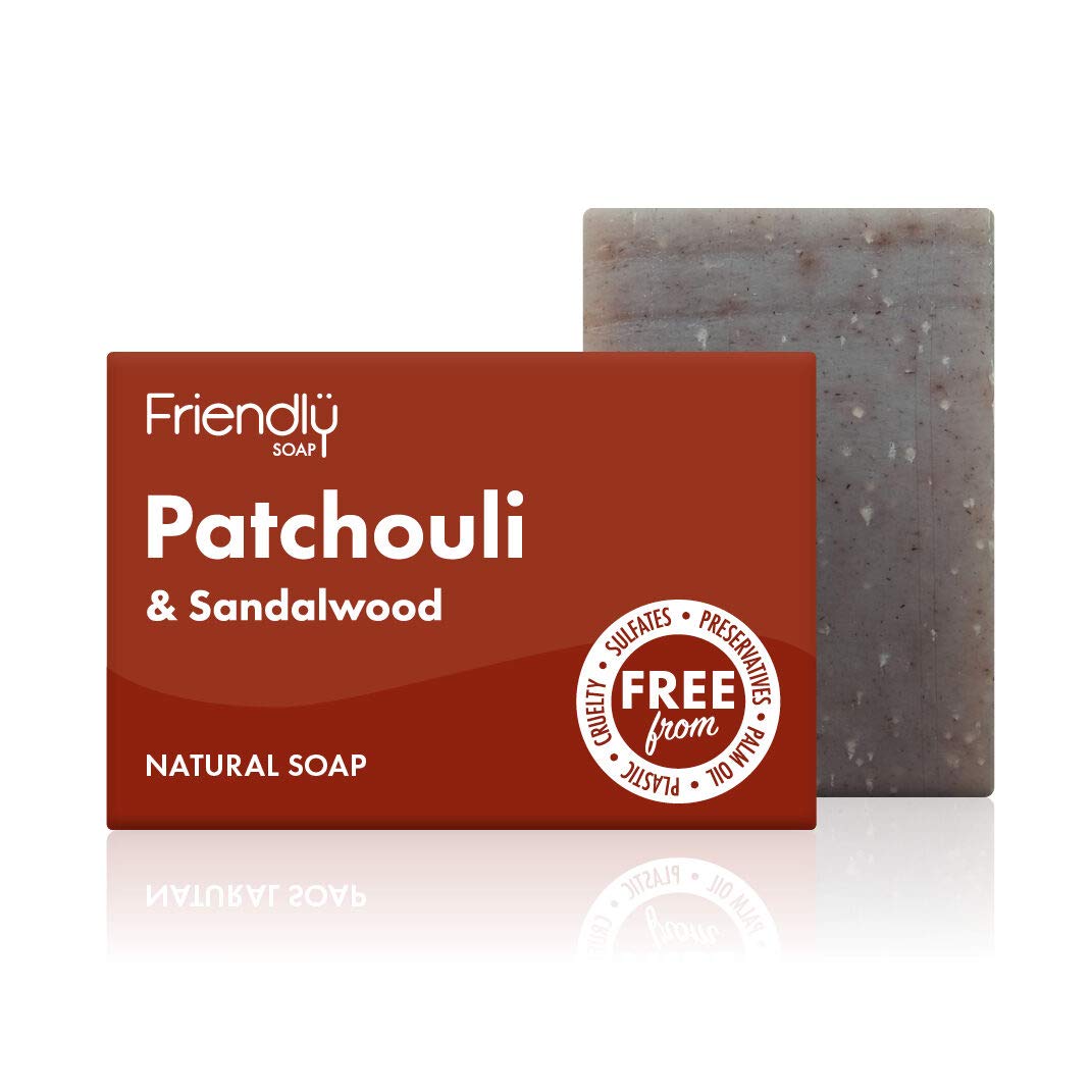 Friendly Soap Natural Handmade Patchouli and Sandalwood Soap (Case of 6)