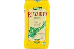 Yerba Mate Playadito 1 kilo de feuilles de thé en vrac avec des tiges