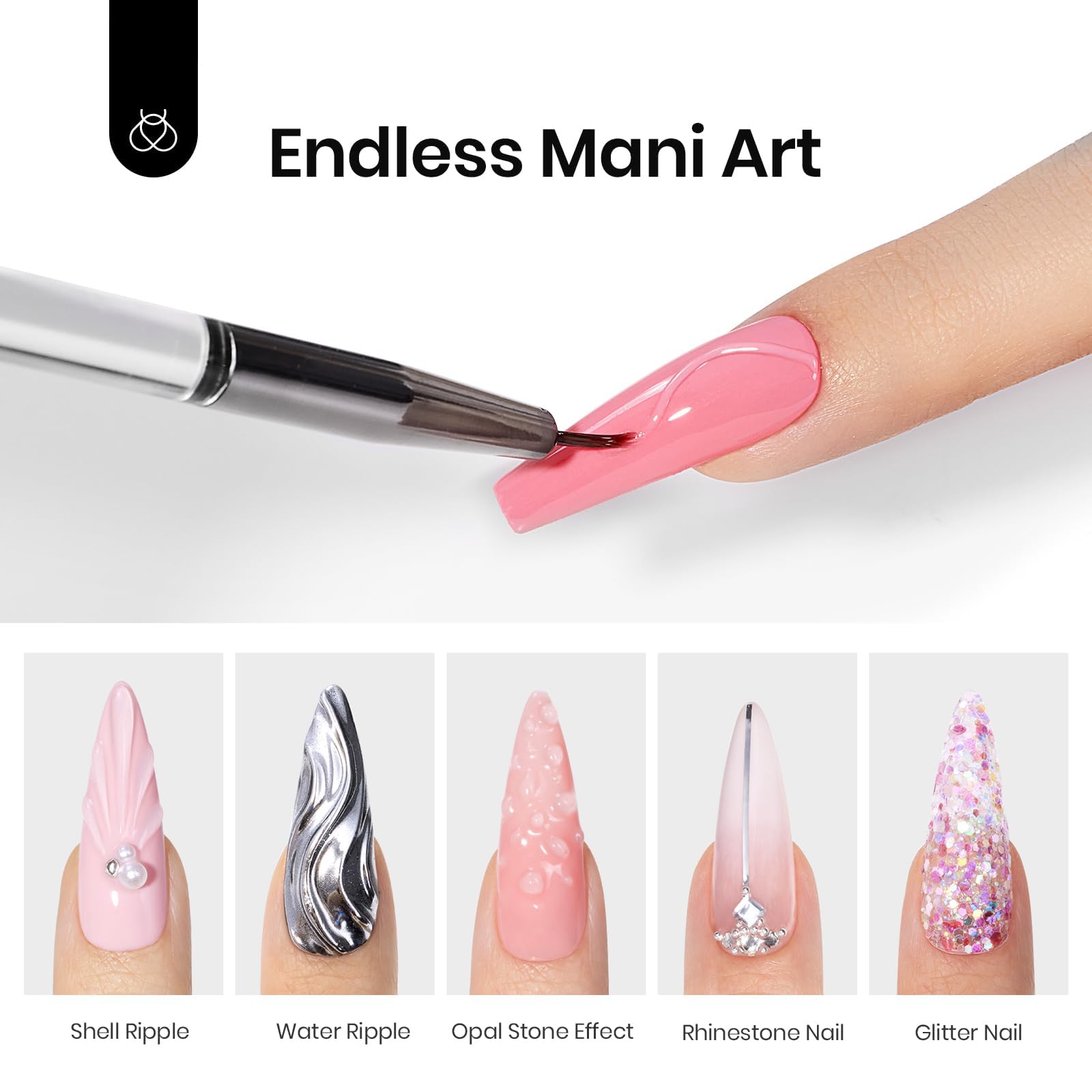 Beetles Builder Gel for Nails-10 in 1 30g *3 Colors Builder Gel Nail Kit Nail Extension Clear Nude Pink Hard Gel Sculpted Gel with Base Top Coat Nail Forms Nail Pen Nail Art Manicurist Gift for Women - Image 5