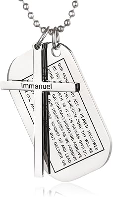 lord's prayer dog tag necklace