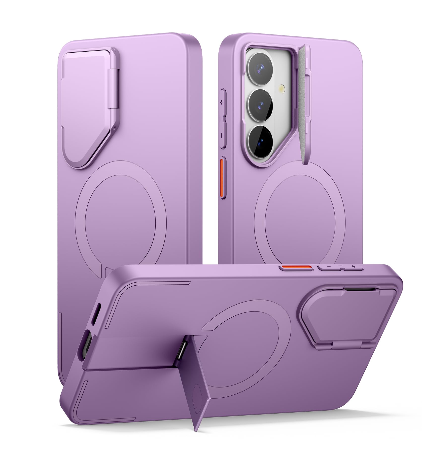 Photo 1 of SURITCH for Samsung Galaxy S26 Plus Phone Case, Magnetic Protective Cover with Camera Cover & Adjustable Metal Kickstand for Galaxy S26 Plus -Taro Purple