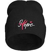 Yrassio Faith, Jesus Fish Embroidery Beanie Hat for Men Women Winter Warm Stretch Skull Knit Hats Cap Black