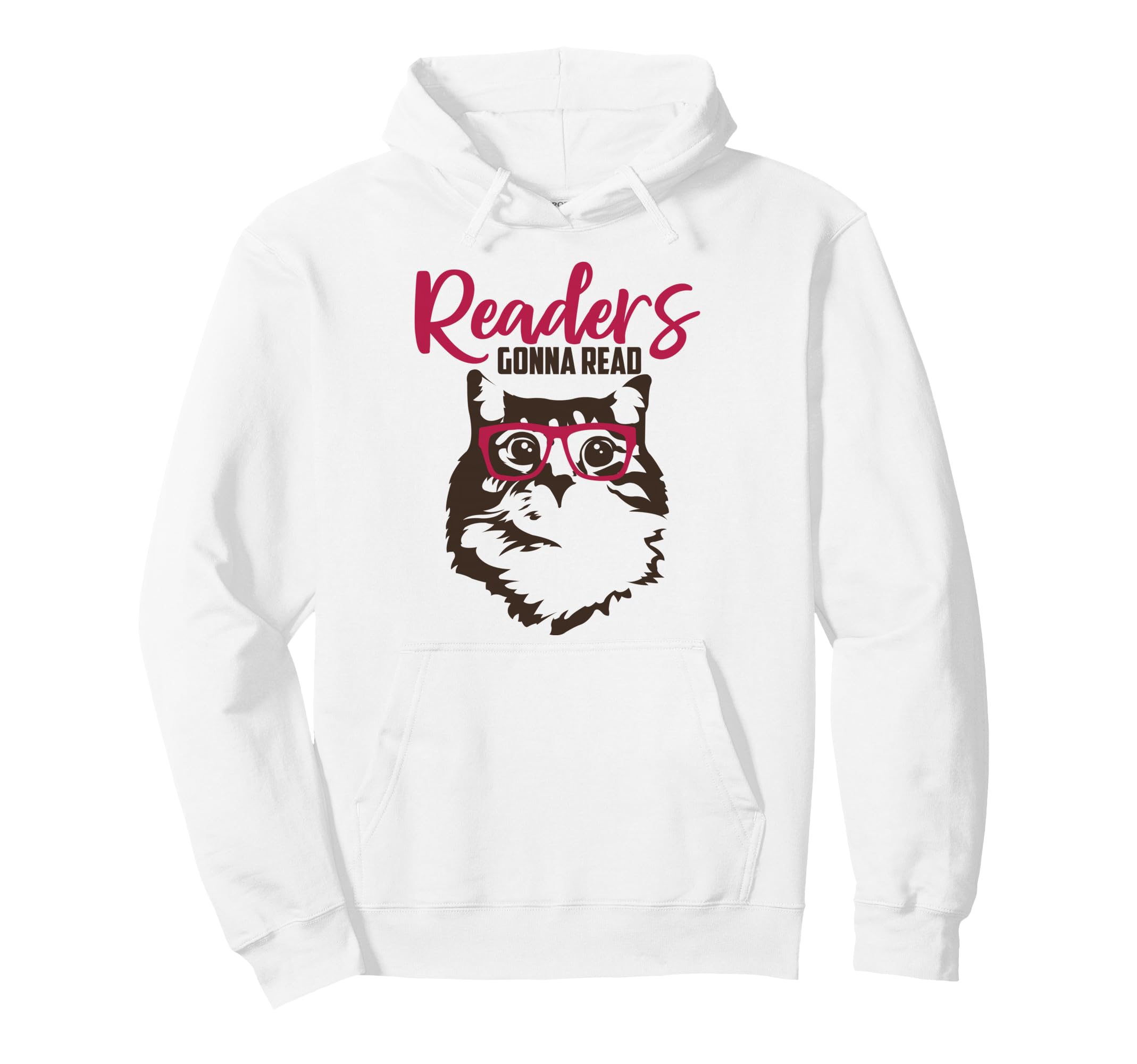 Readers Gonna Read Reading Cat Nerd Book Lover Kitten Pullover Hoodie