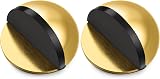 Hotop Self-Adhesive Floor Door Stop Oval Stainless Steel 2 Pcs Gold