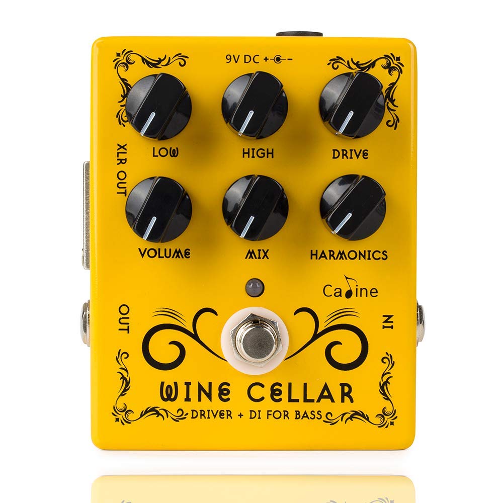Caline CP-60 Pedal Driver Guitar Effects Classic Tube Bass Amp Pedal Metal True Bypass Yellow
