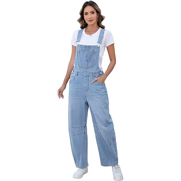 Amazon.com: Anna-Kaci Womens Distressed Denim Overalls with