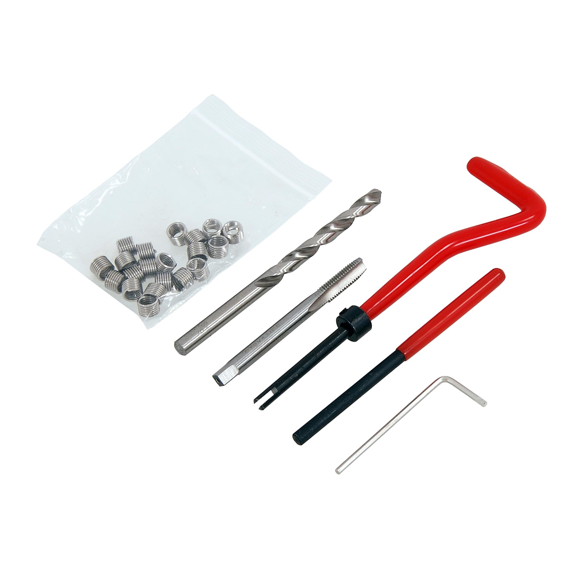 Neilsen CT2741 25pc M6 Thread Repair Kit M6 x 1.0 x 8.0mm With Break Pin Tool Twist Drill and Tap Ideal for Restoring Damaged Threads