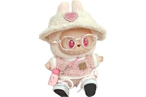 TOU-BEGUIN Labubu Clothes, Labubu Doll Accessories, Labubu Outfit Set 5 Pieces Suitable for 15cm 17cm Doll, Clothes for Labubu Keychain, Labubu Outfit Replacement(No Doll)