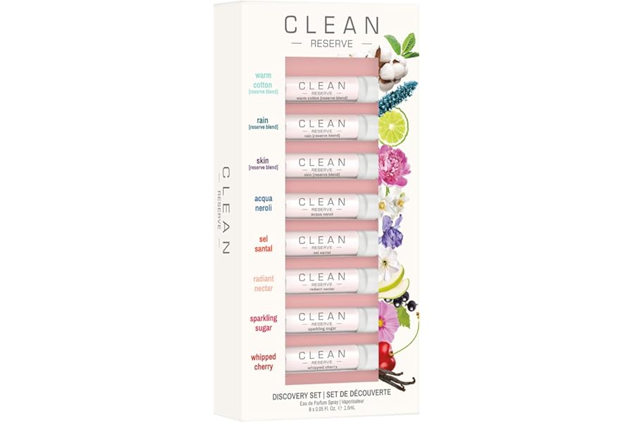 CLEAN RESERVE Fragrance Discovery Gift Set, Travel Mini Size, Layerable Perfume for Everyday Wear, Long Lasting, Vegan, Phthalate-Free & Paraben-Free