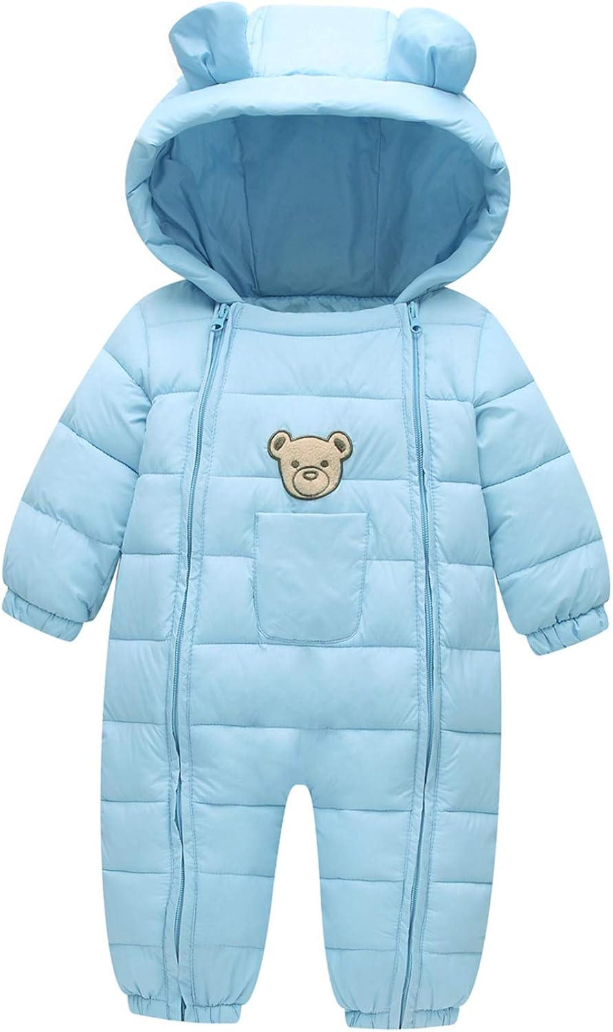 FEOYA Combinaison de Neige Bébé Fille Garçon Manteau à Capuche Hiver Combi  Pilote Hiver Bébé Romper Jumpsuit Outwear Bébé 3-24 Mois Combinaisons de  neige Manteaux et blousons