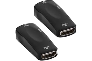 HDMI Female to VGA Female Adapter, 2pcs 1080P Video Converter with 3.5mm Audio Output Cable, for Laptop Mobile Phone Tablets 