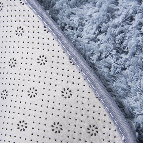 Soft Microfiber Non-slip Antibacterial Rubber Luxury Bath Mat Rug 20"X63" Silver Grey