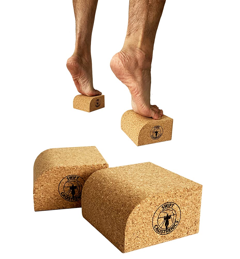 Swift Calisthenics 65mm Calf Raise Blocks - for Weighted Calf Raise - do Powerful Lower Leg Exercises at Home (1x Pair)