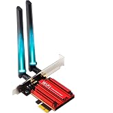 WiFi 6E AX210 WiFi Card，PCIe WiFi Wireless Network Card with Bluetooth 5.3，AX5400 Tri-Band PC Wireless Card，Supports OFDMA &amp; MU-MIMO, Ultra-Low Latency, WPA3, Low-Profile Bracket, Windows 10/11