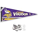 WinCraft Minnesota Vikings Pennant Banner and Wall Tack Pads