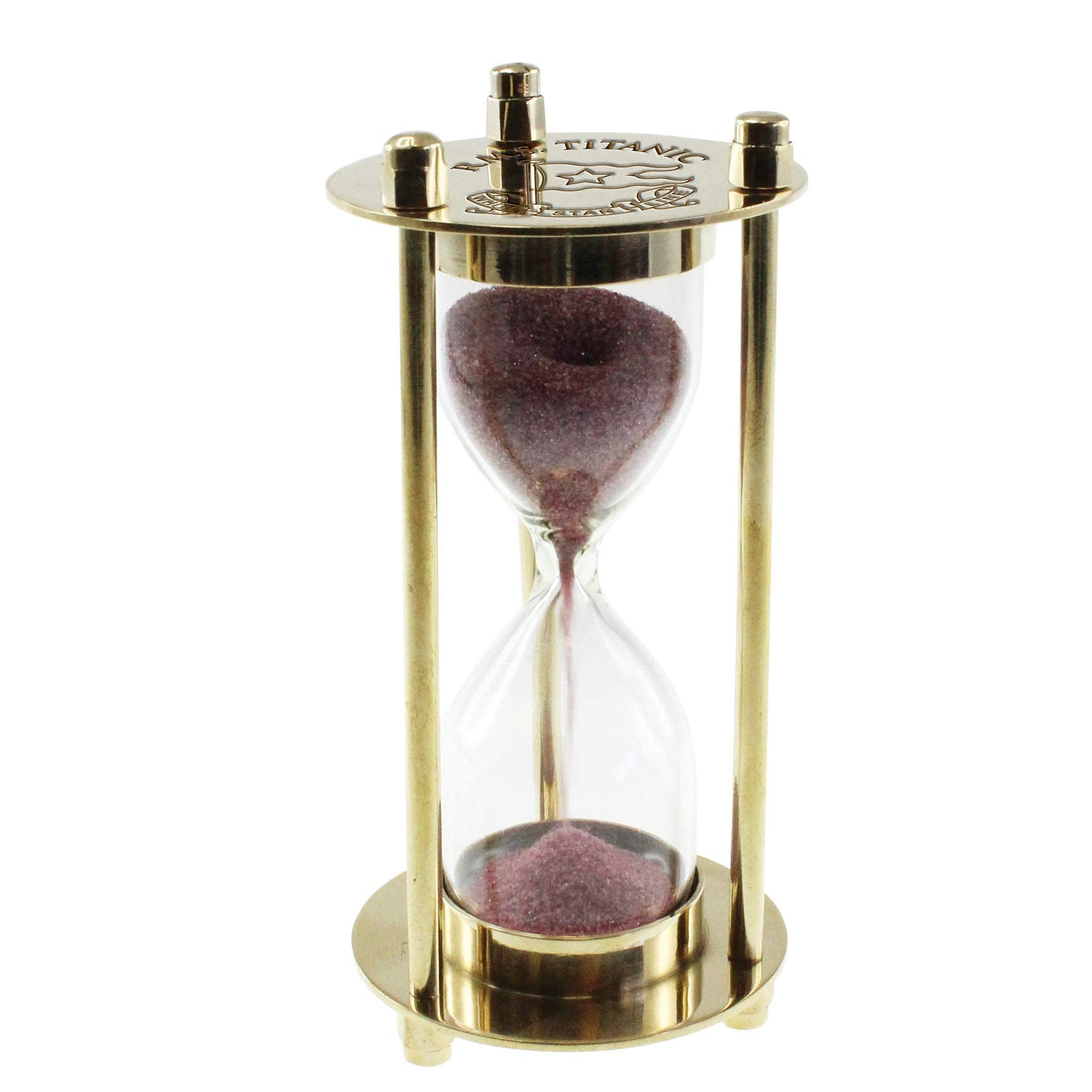 Sg Titanic Brass Hour Glass, Decorative Timer
