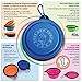 Collapsible Dog Bowl by Puss and Pooch, Easy Storage For Travel, Backpacking, Camping, and Hiking, Premium Silicone, FDA Approved, BPA Free, Eco-Friendly, With Carabiner, Set of 2