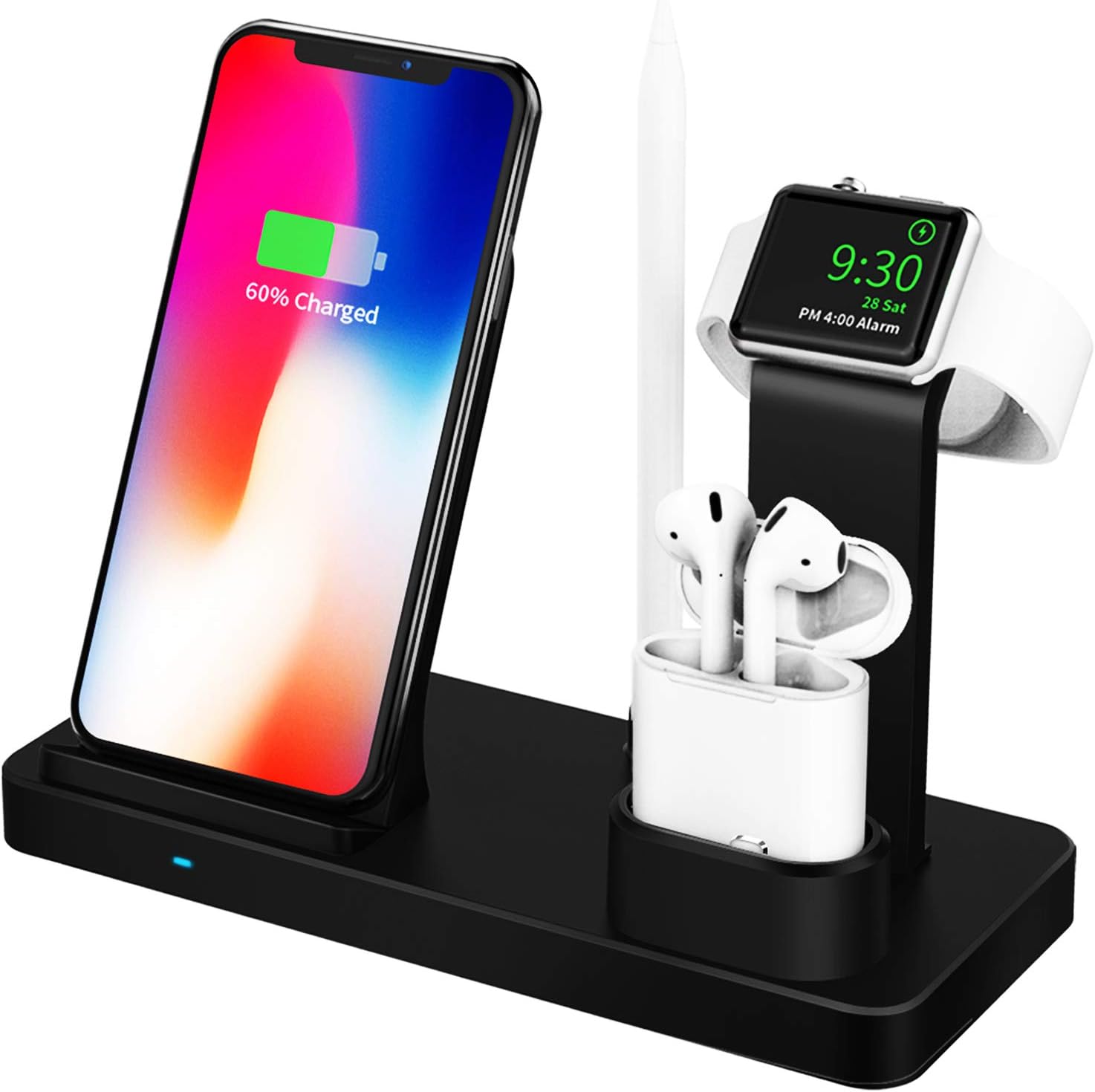 Wireless Charger BESTBEING, 3 in 1 Wireless Charging Dock for Apple Watch and Airpods, Charging Station for Multiple Devices, Qi Fast Wireless Charger