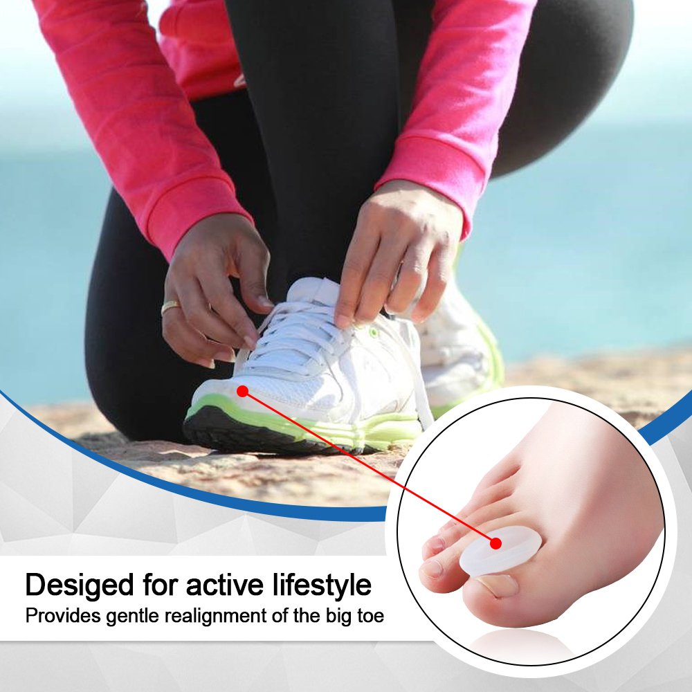 Dr. Foot\'s Gel Toe Separators - 4 Pieces in one set - Bunion Pain Relief - Three Sizes available (Small)