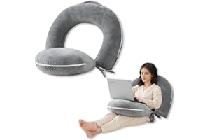 Meiz Reading Pillow for Bed Adult, Back Pillow for Bed Sitting Up, Back Support Pillow, Lap Desk Pillow for Reading, Gaming, 