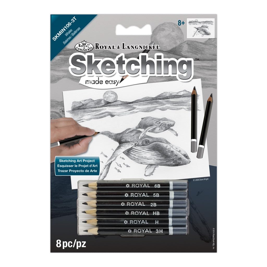 Royal & Langnickel A5 Whales Sketching Made Easy Pencil Drawing Kit